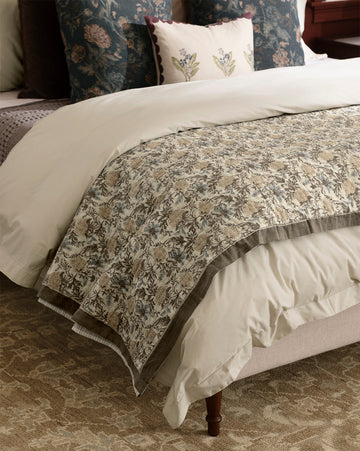 Audrey Tan Block Print Quilt