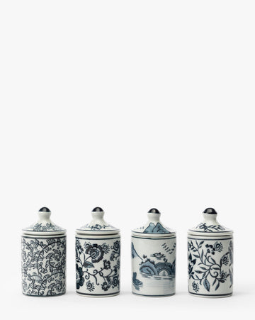 Hand-Painted Spice Jars (Set of 4)