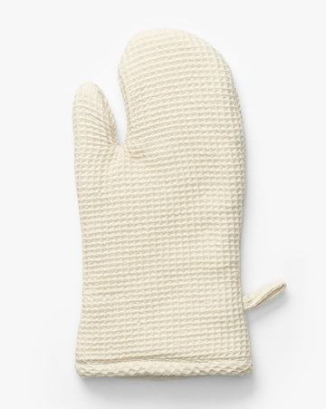 Linen Blend Waffle Oven Mitt