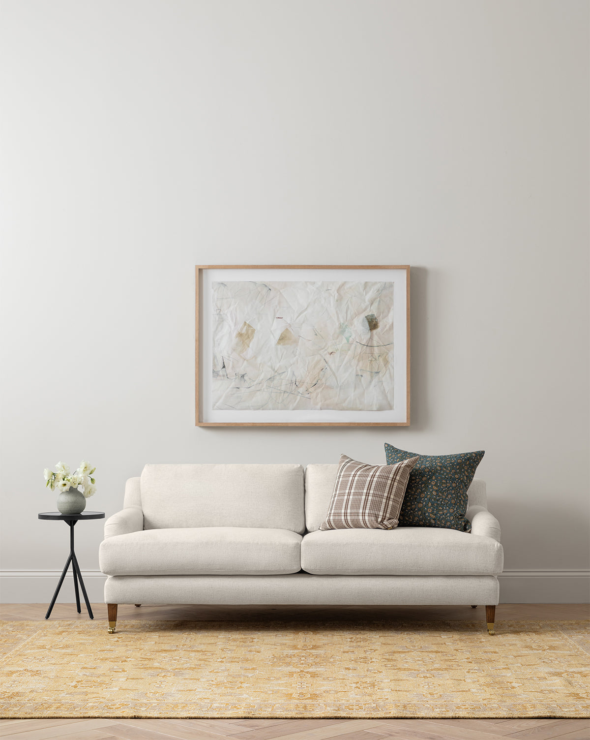 Lucille English Roll Arm Sofa 78"