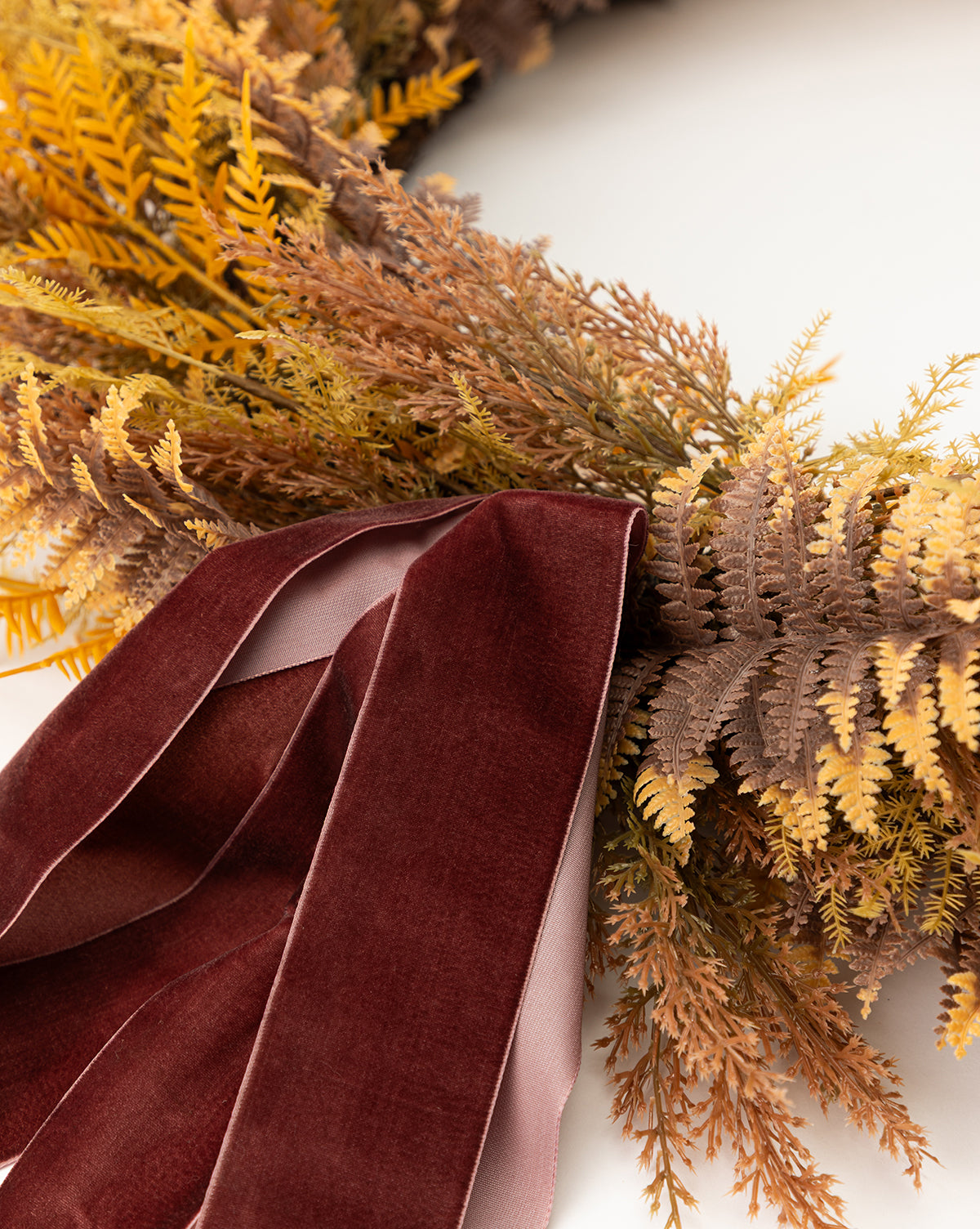 30" Faux Golden Fern Wreath