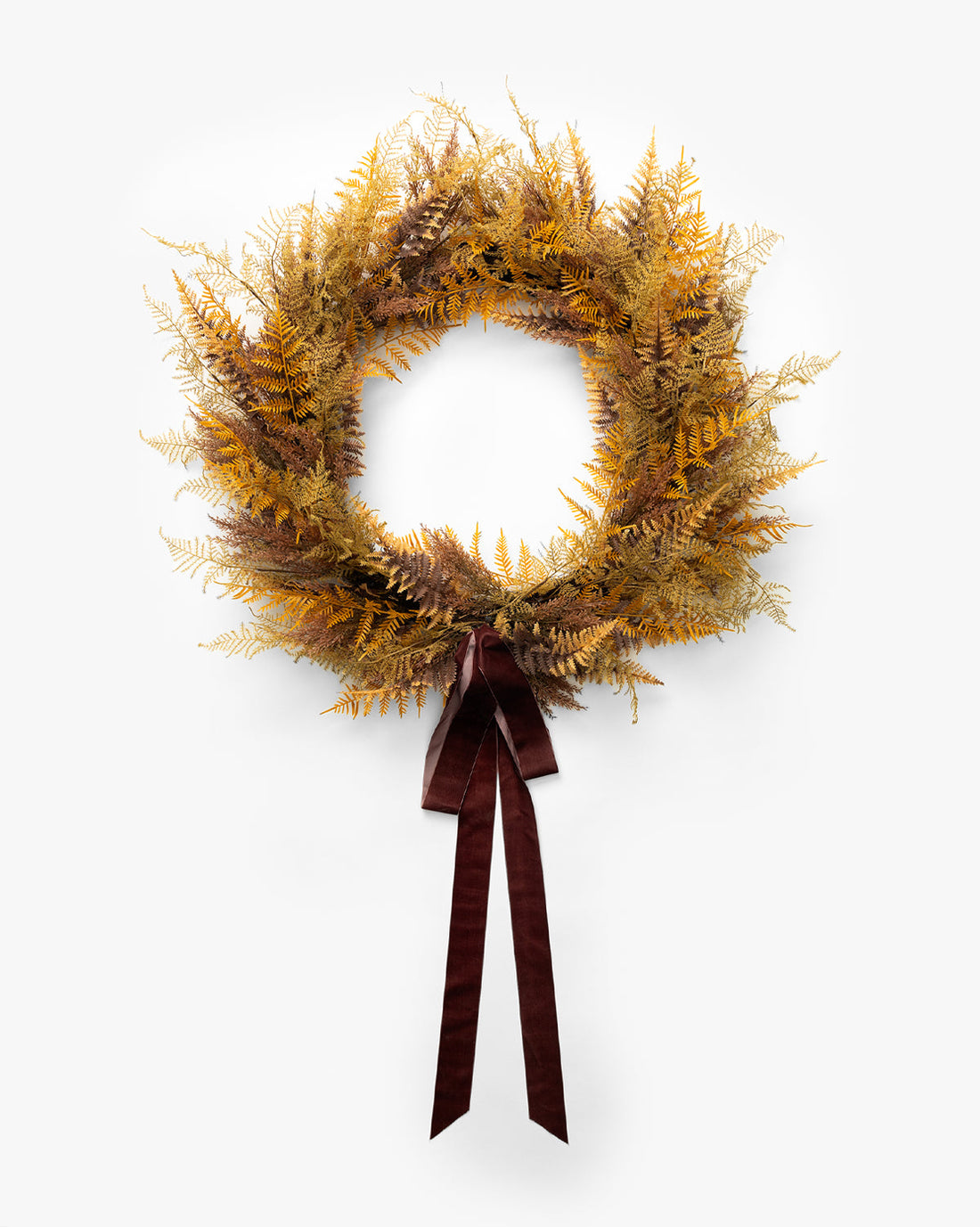 30" Faux Golden Fern Wreath