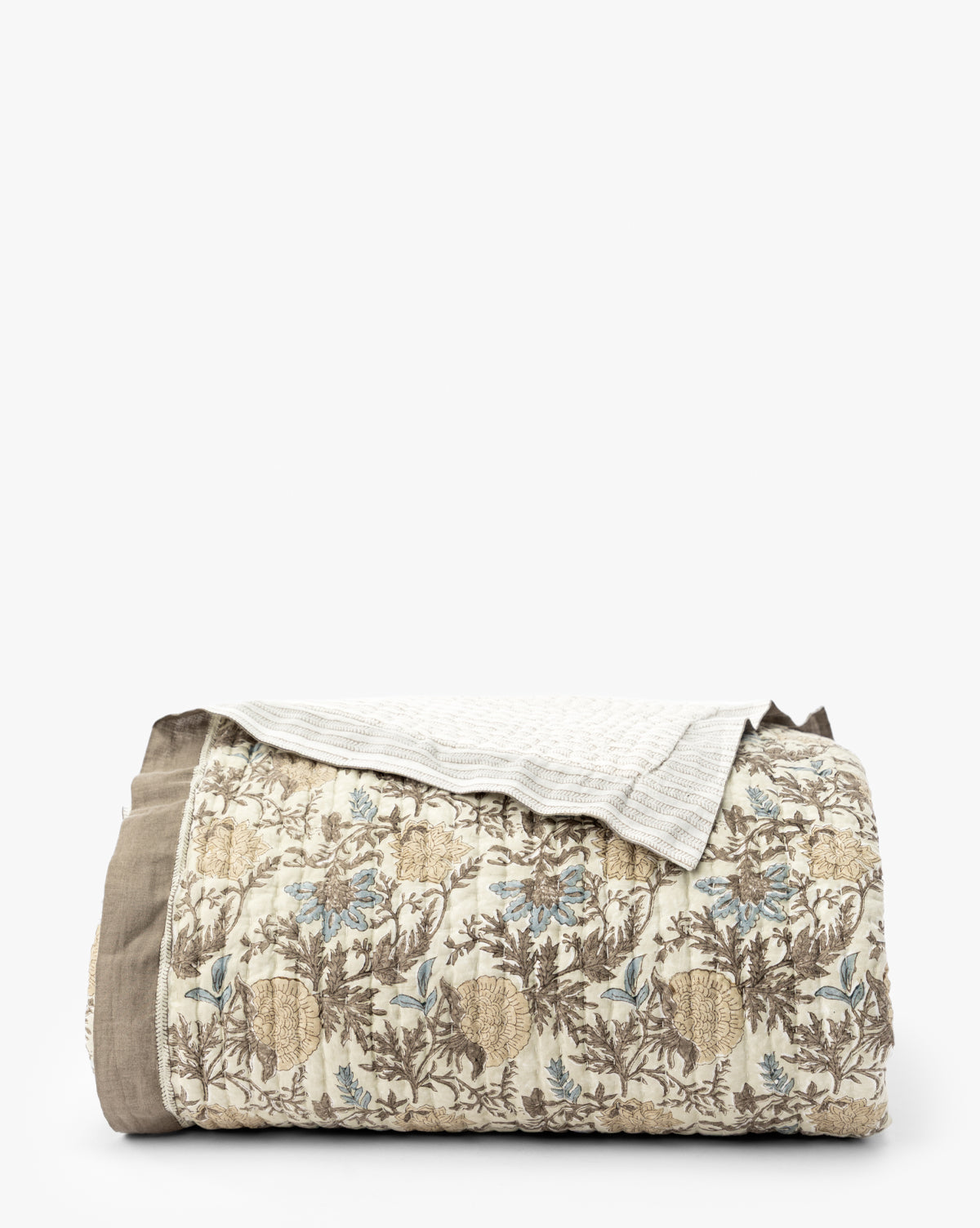 Audrey Tan Block Print Quilt