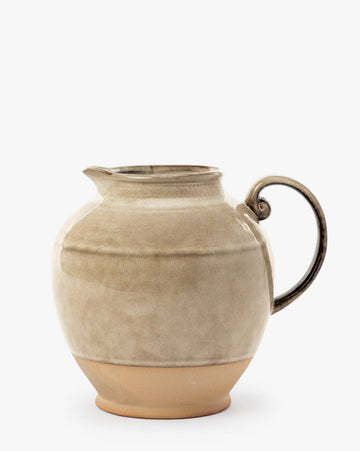 Brown Stoneware Pitcher