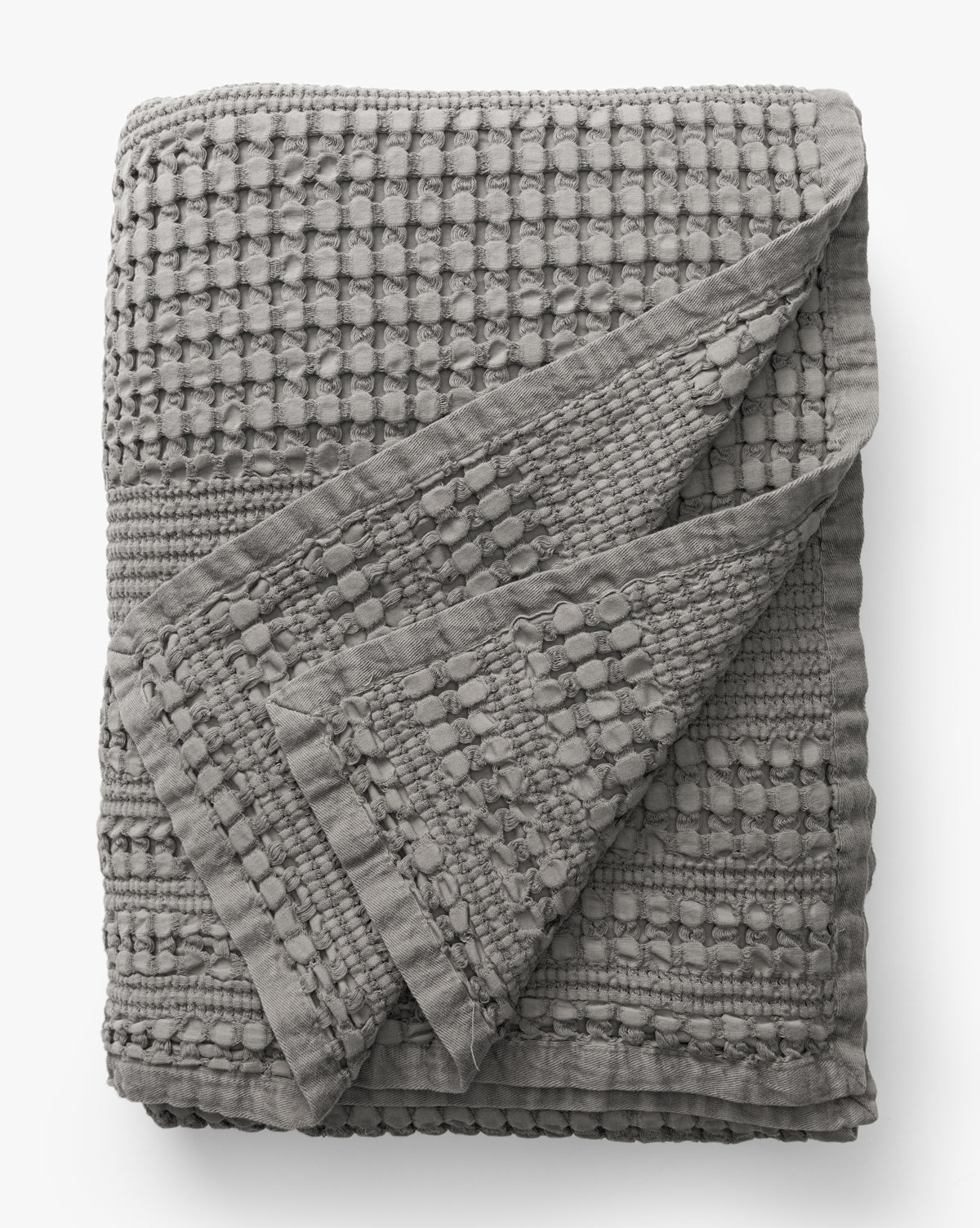 Carnel Gray Waffle Blanket