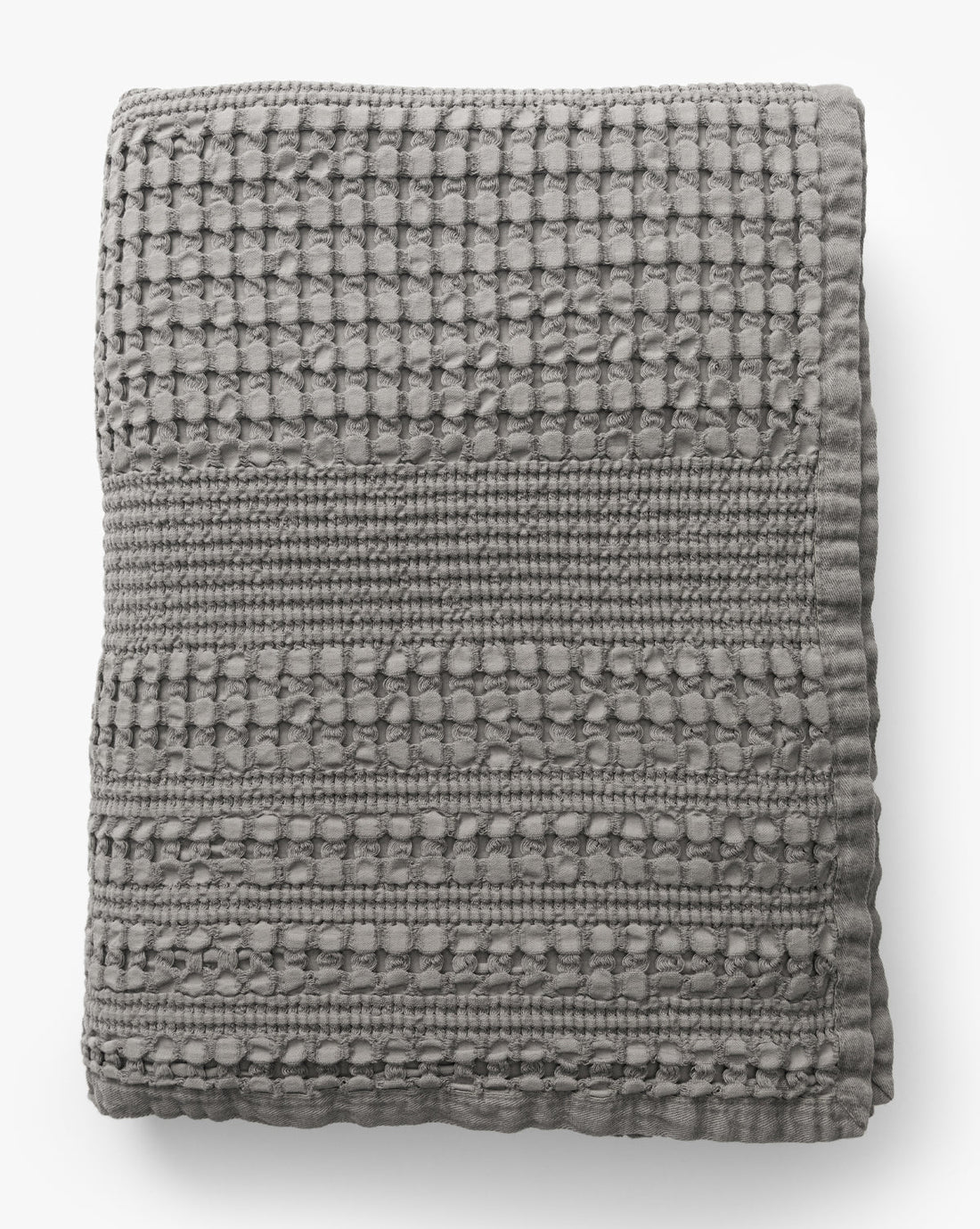 Carnel Gray Waffle Blanket