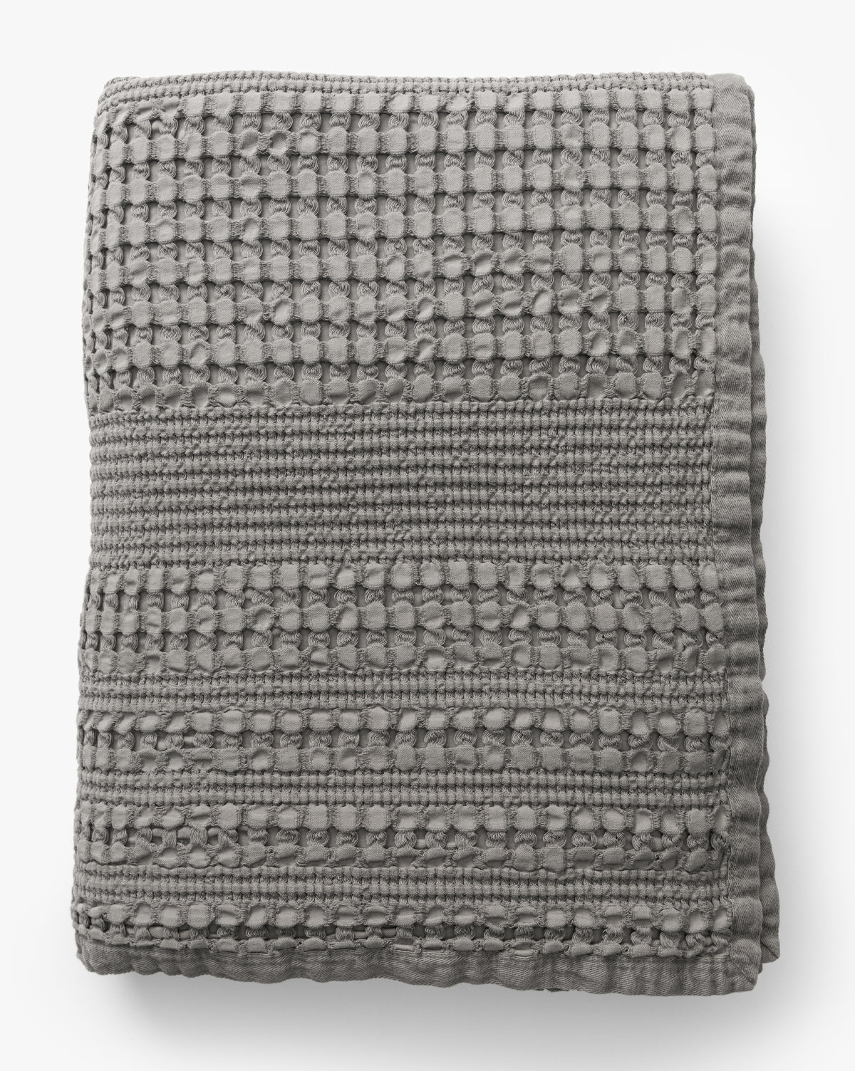 Carnel Gray Waffle Blanket