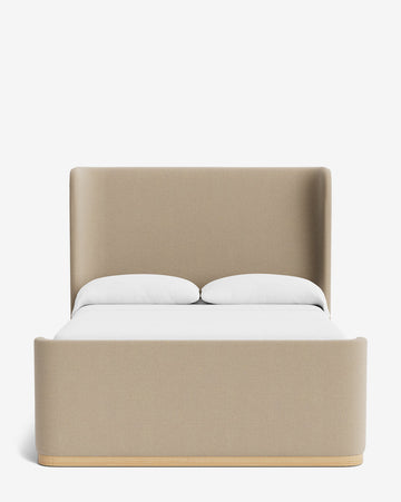 Denning Oatmeal Upholstered Bed (Ready to Ship)