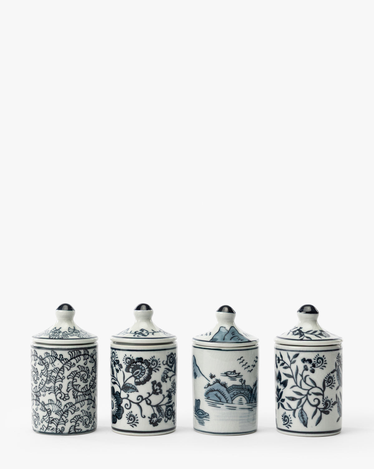 Hand-Painted Spice Jars (Set of 4)