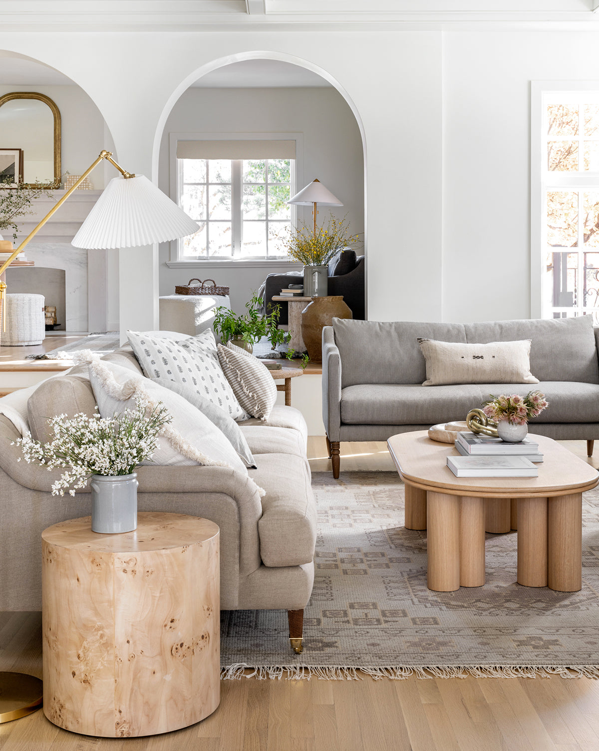 Lucille English Roll Arm Sofa 78"