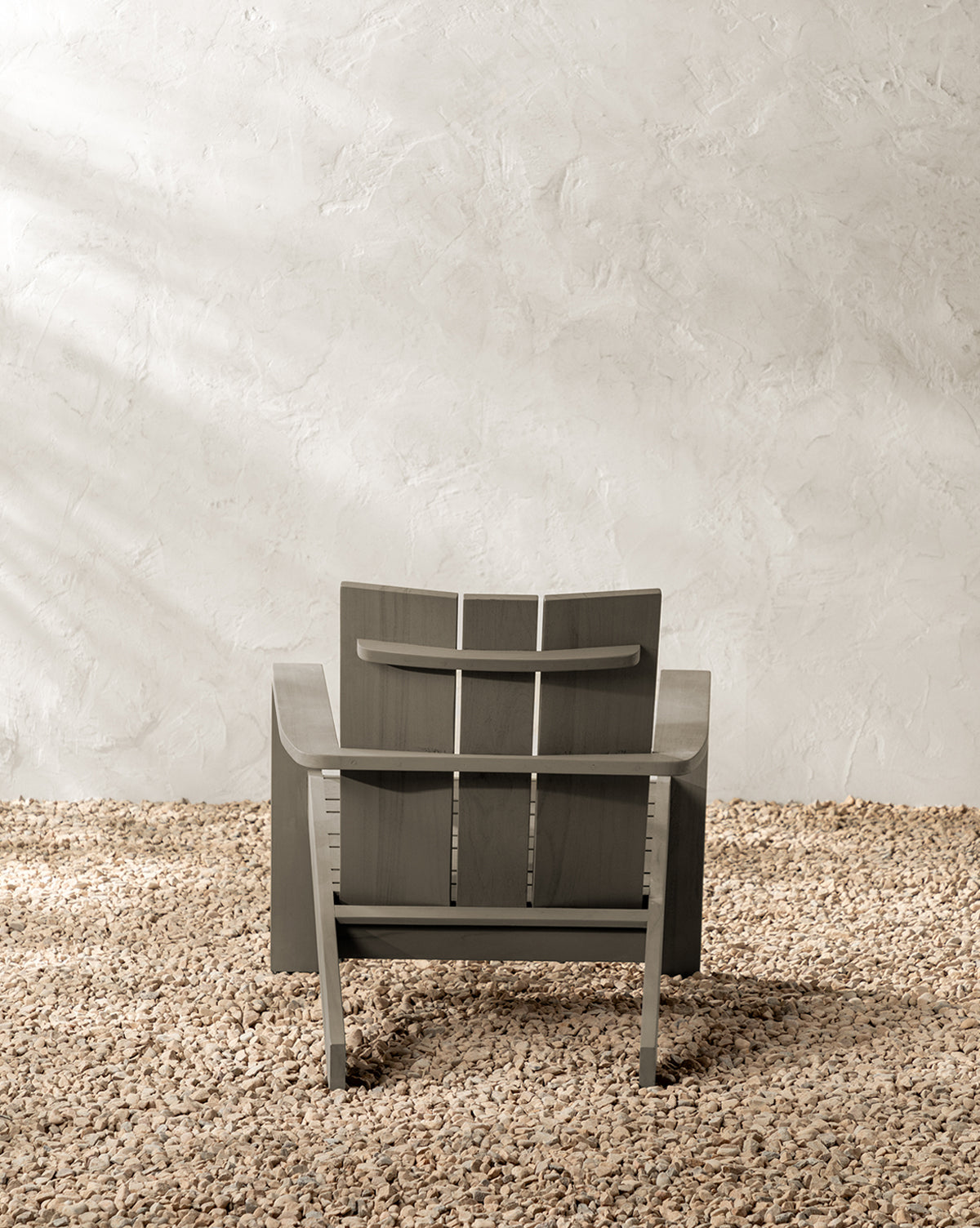 Triby Gray Teak Outdoor Lounge Chair
