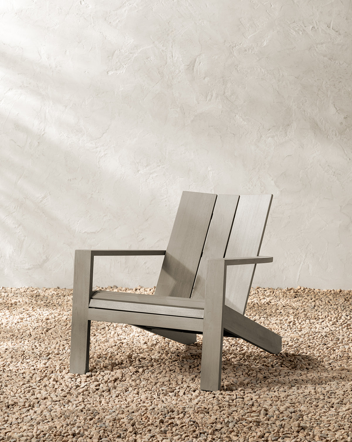 Triby Gray Teak Outdoor Lounge Chair