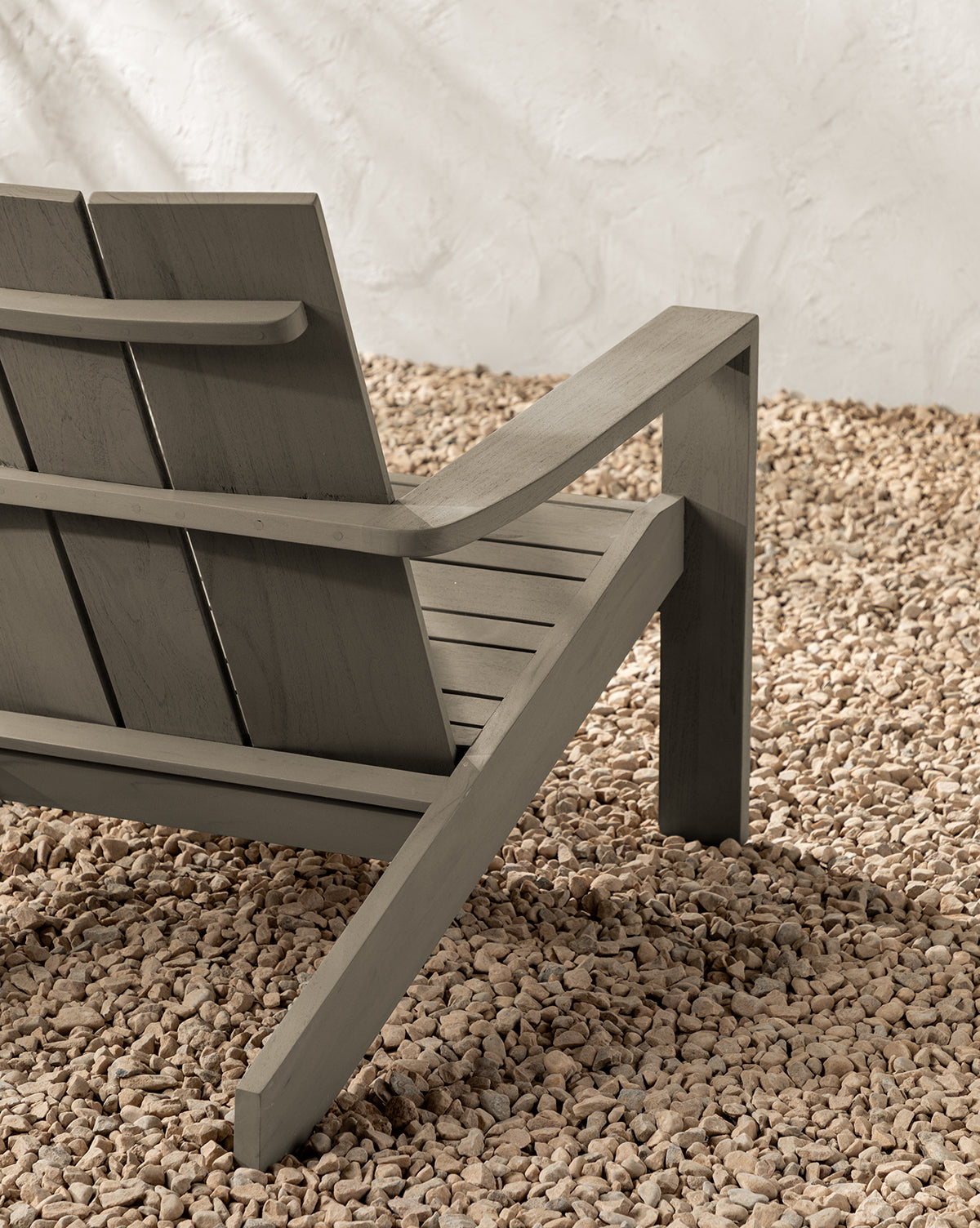 Triby Gray Teak Outdoor Lounge Chair