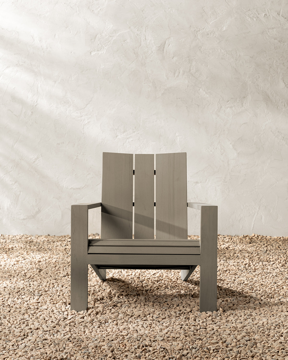 Triby Gray Teak Outdoor Lounge Chair