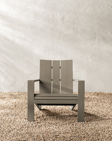 Triby Gray Teak Outdoor Lounge Chair