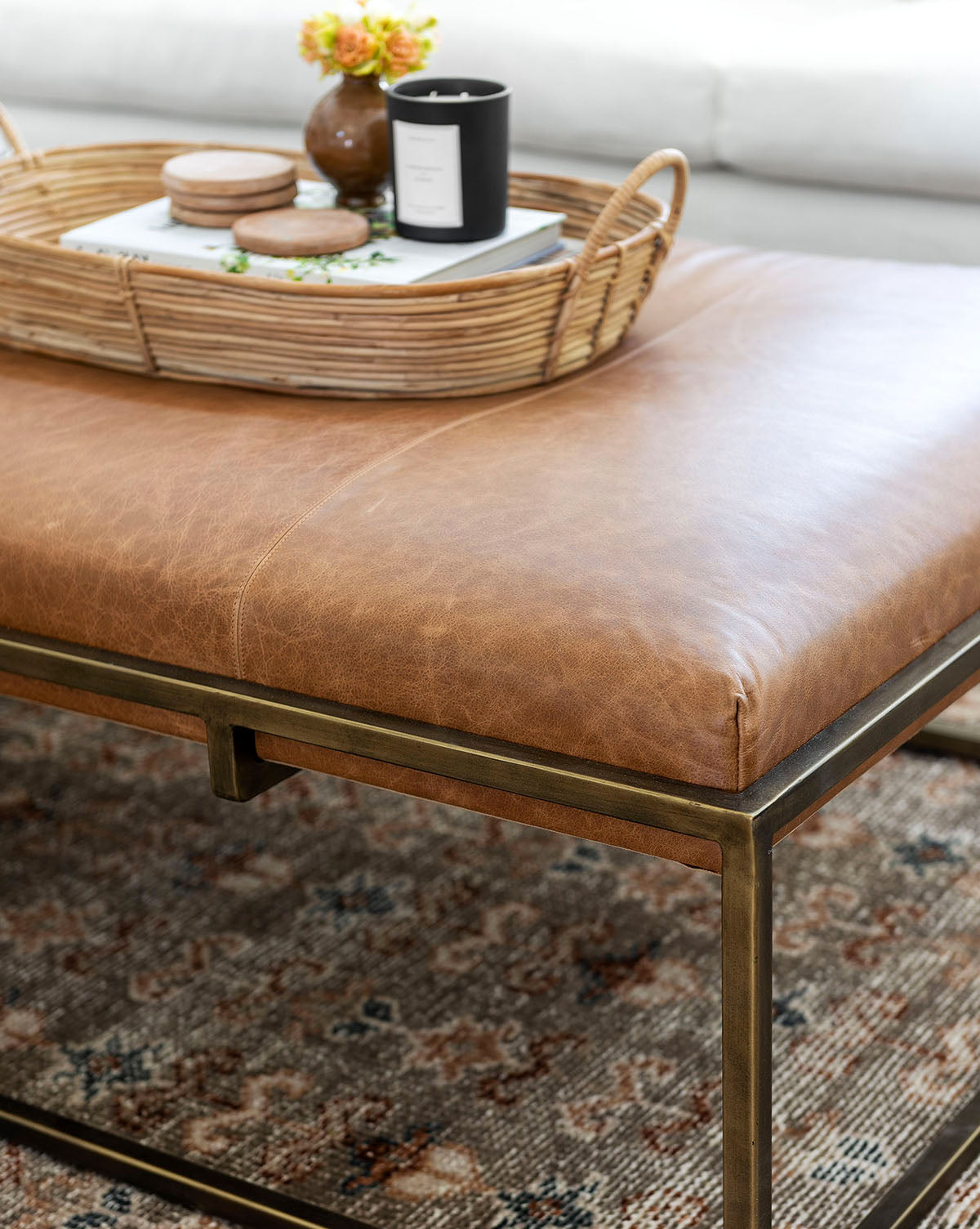 Harlow Leather Coffee Table