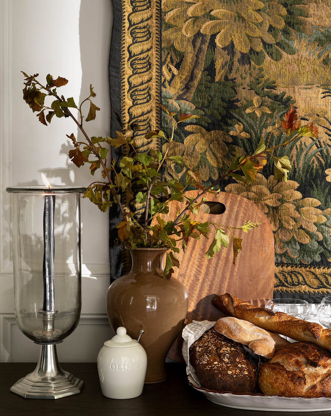 Olive Stoneware Jar