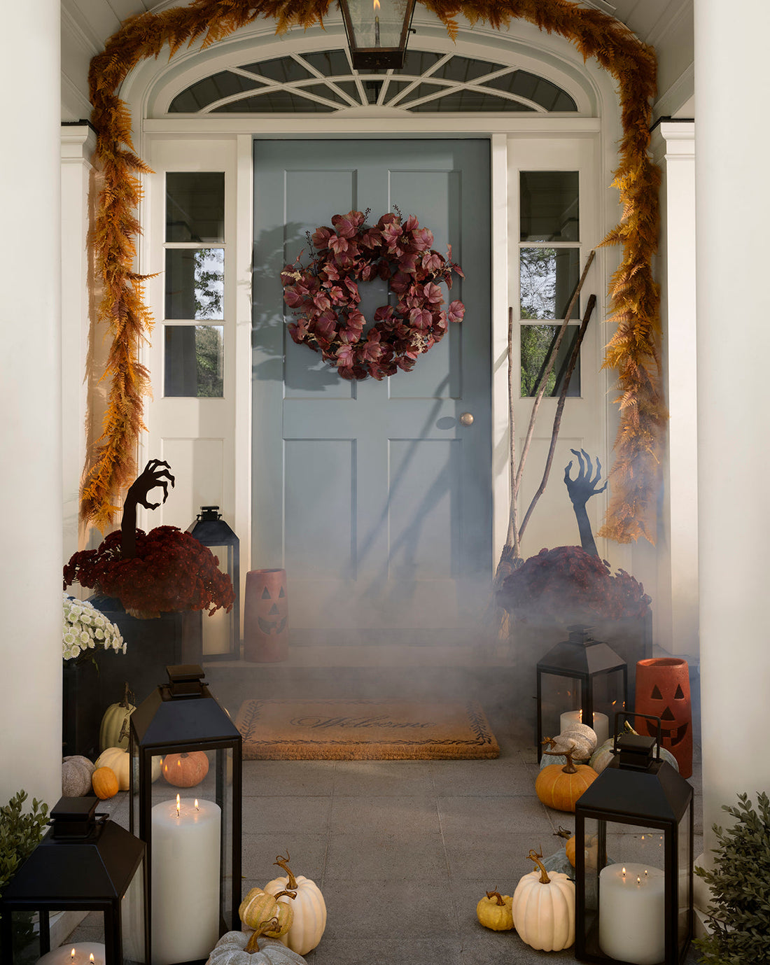 Faux Autumn Grapevine Wreath