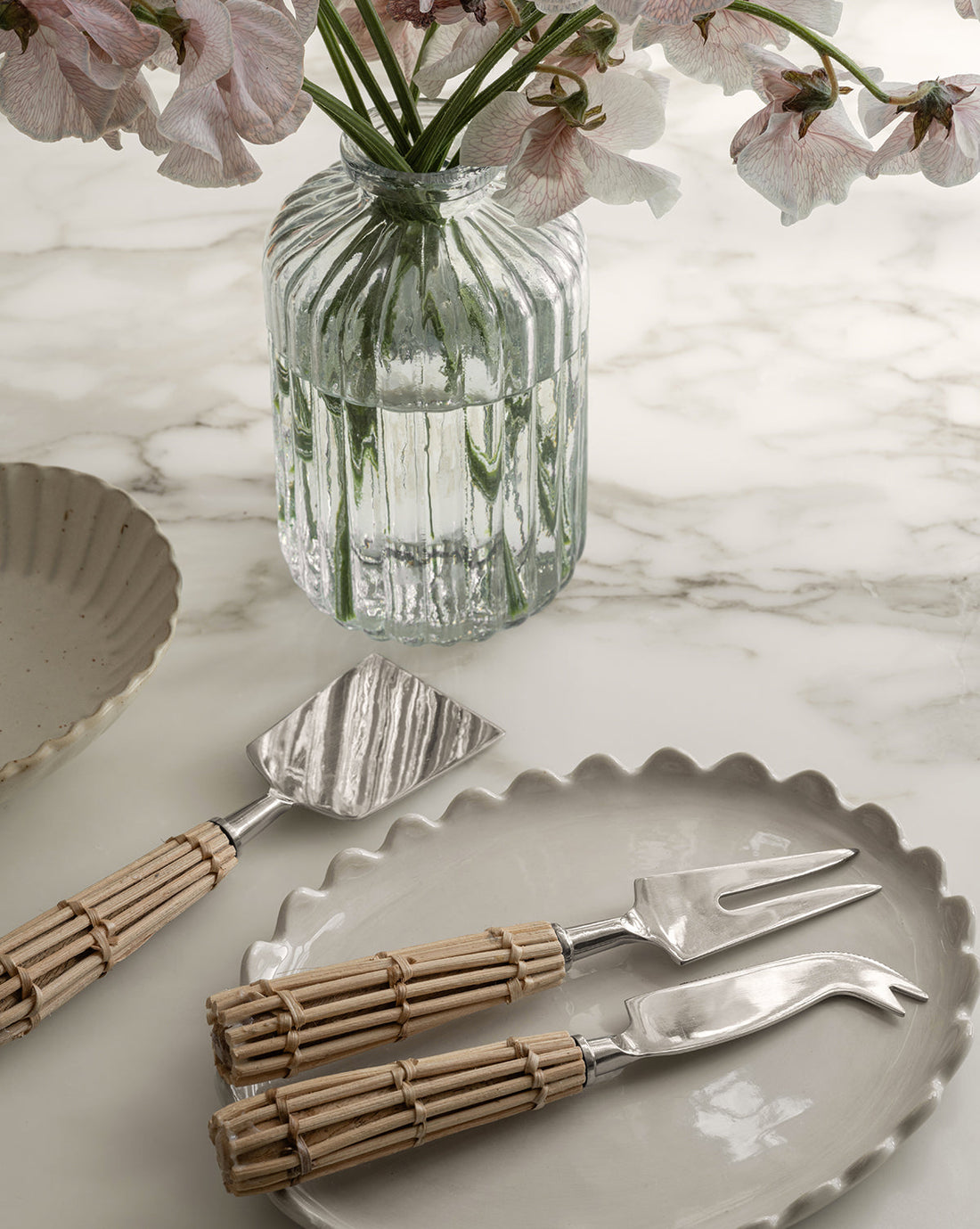 Rattan Cheese Knives