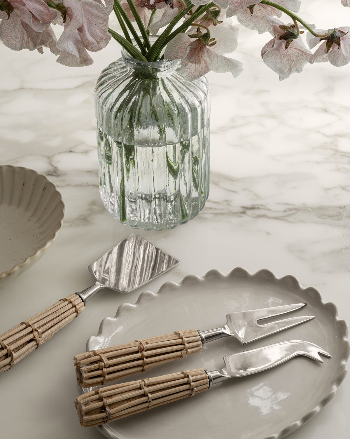 Rattan Cheese Knives