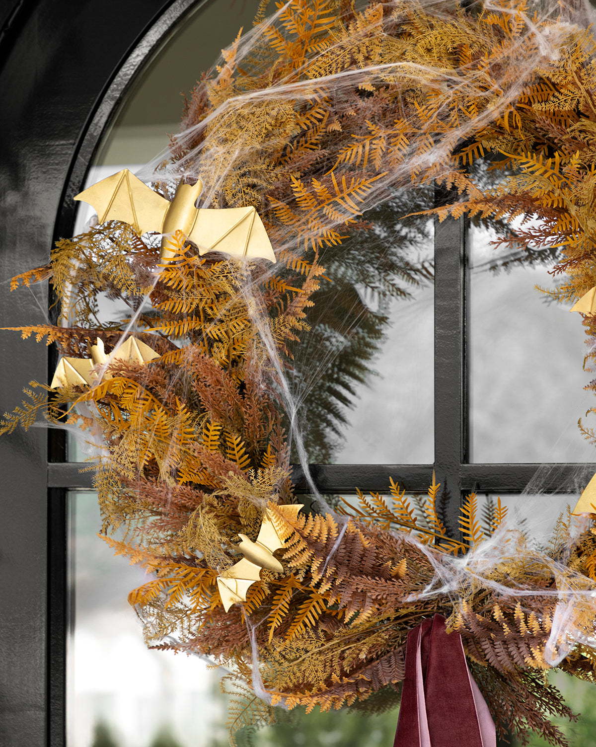 30" Faux Golden Fern Wreath
